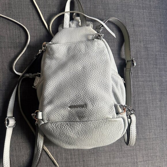 Rebecca Minkoff Convertible Mini Julian Backpack – Light Gray (Cement) - Picture 2 of 6